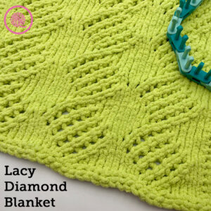 Cozy Loom Knit Lacy Diamond Blanket Pattern Goodknit Kisses