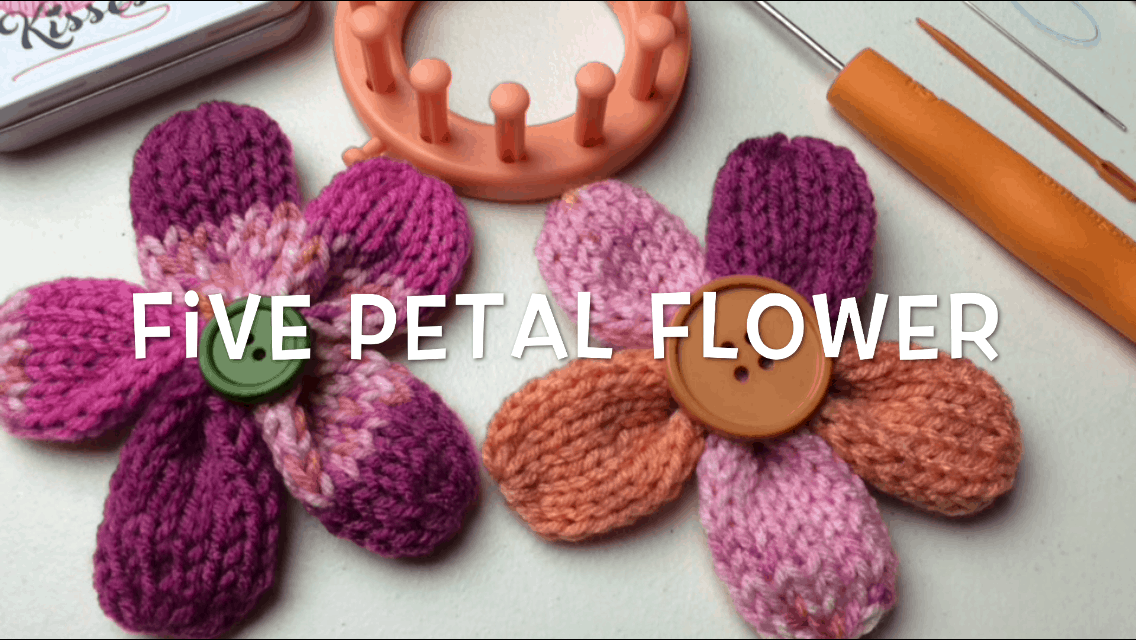 Five Petal Flower Loom Knit Pattern Goodknit Kisses