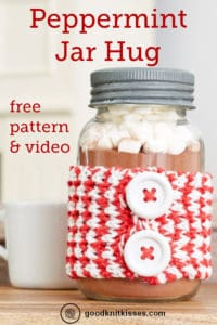 Peppermint Jar Hug Pin image