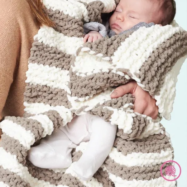 Loom Knit ePattern: Double Diamonds Baby Blanket