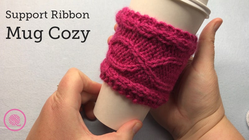 Ribbon Mug Cozy | Knitting for a Cure - GoodKnit Kisses