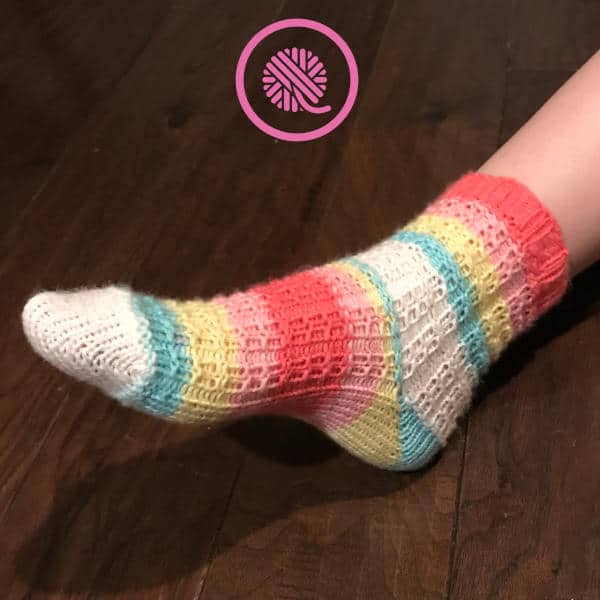 The easy way to knit socks. Use a knitting peg loom, No knitting
