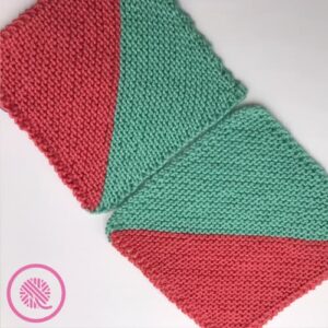 loom knit mock mitered squares