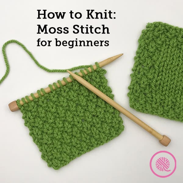 Knit Double Moss Stitch Step-by-Step Tutorial with Instructions