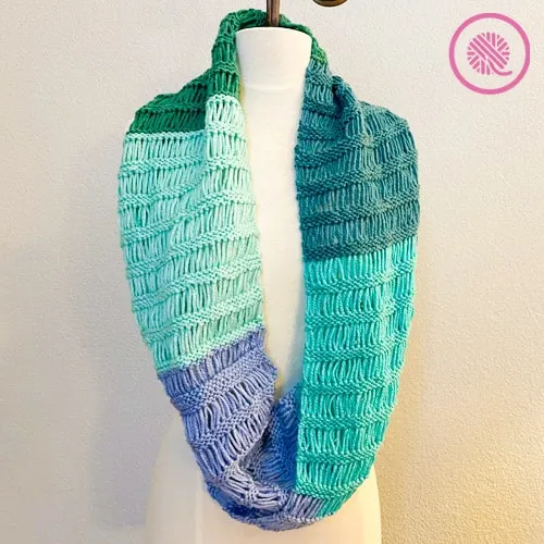 How to Loom Knit an Infinity Scarf in Elongated Stitch using a