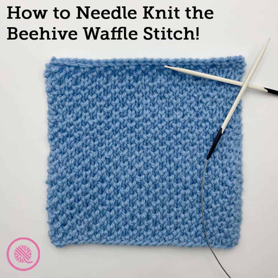 A version of the Waffle stitch knitting pattern ideal for