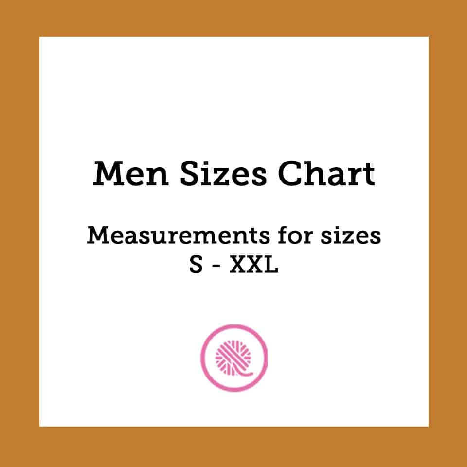 Men Sizes Chart  Common Body Measurements from Size S to XXL