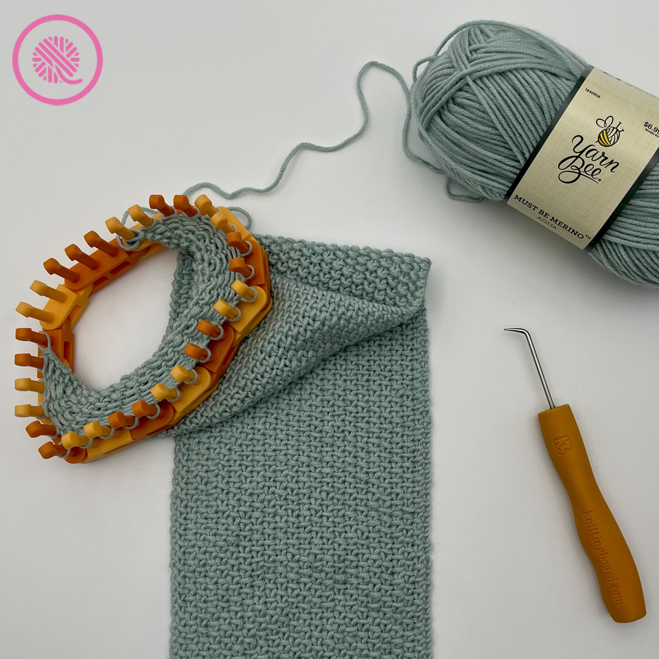 How to Loom Knit: Linen Scarf (Free Pattern) - GoodKnit Kisses