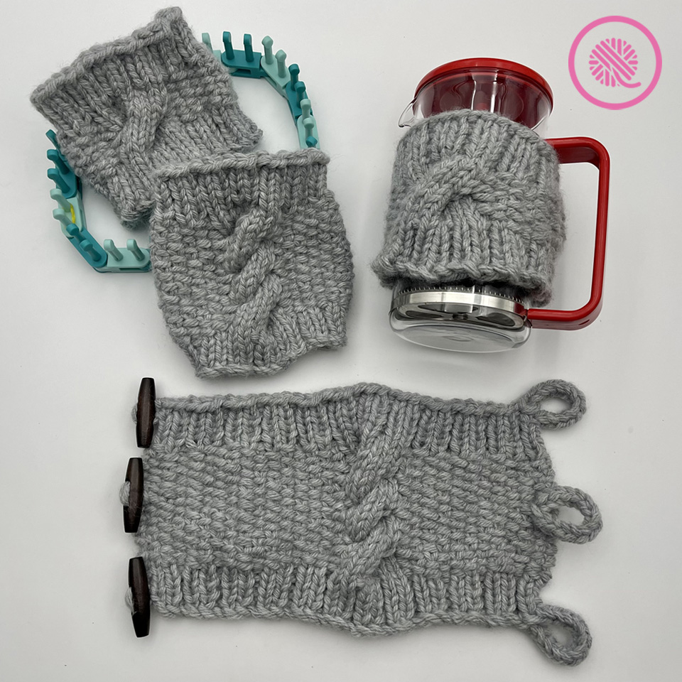 Loom Knit: Crochet CHAIN Cast on Long Loom 