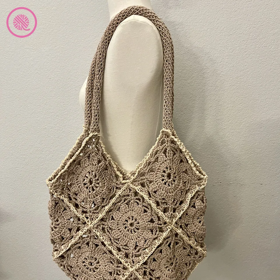 Natural Straw Crochet Bag with Wooden Handle Purse – BPosh Beauty Bar &  Boutique