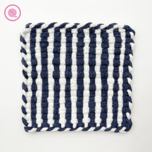 woven stripes potholder