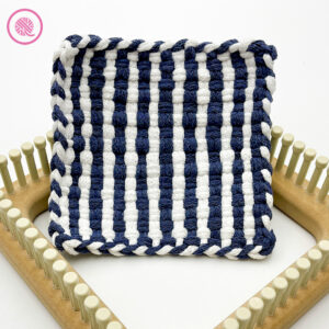 woven stripes potholder with loom