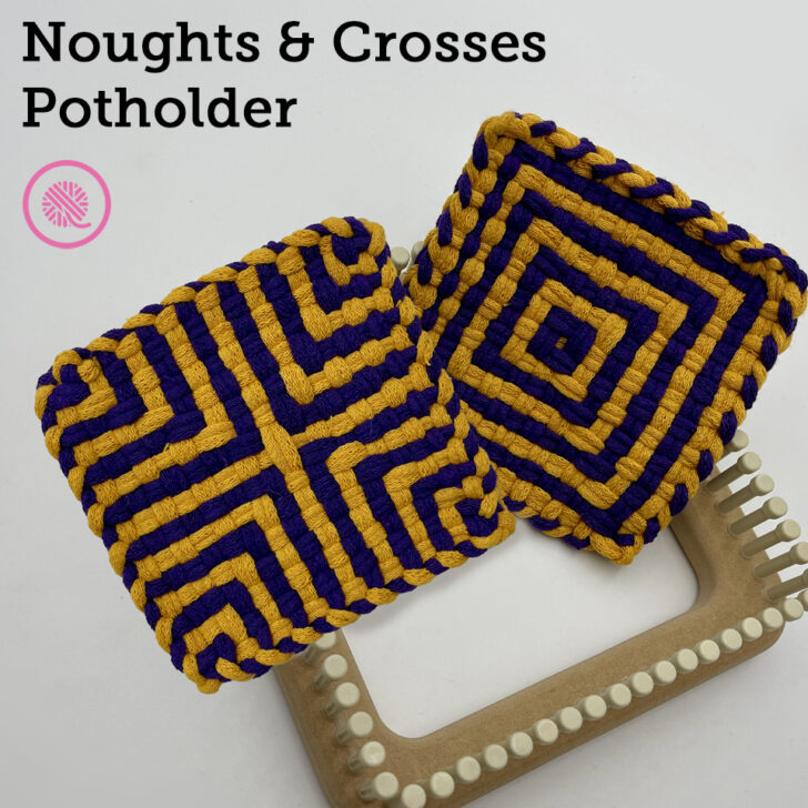 Woven Noughts and Crosses Potholder