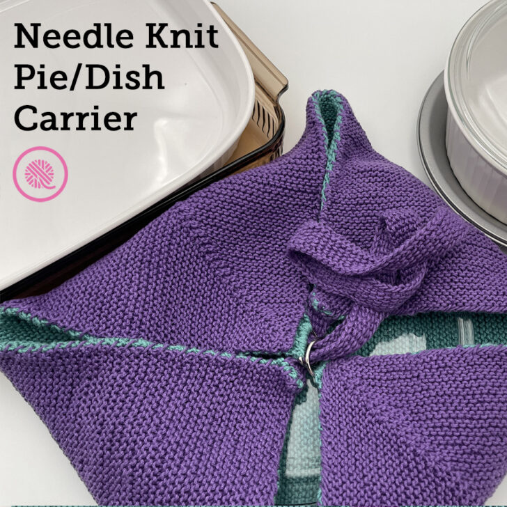 This Needle Knit Pie Carrier is a Picnic Essential!