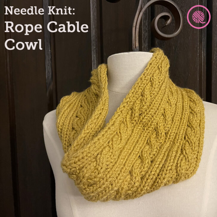 Cozy Alert: Chunky Needle Knit Rope Cable Cowl!