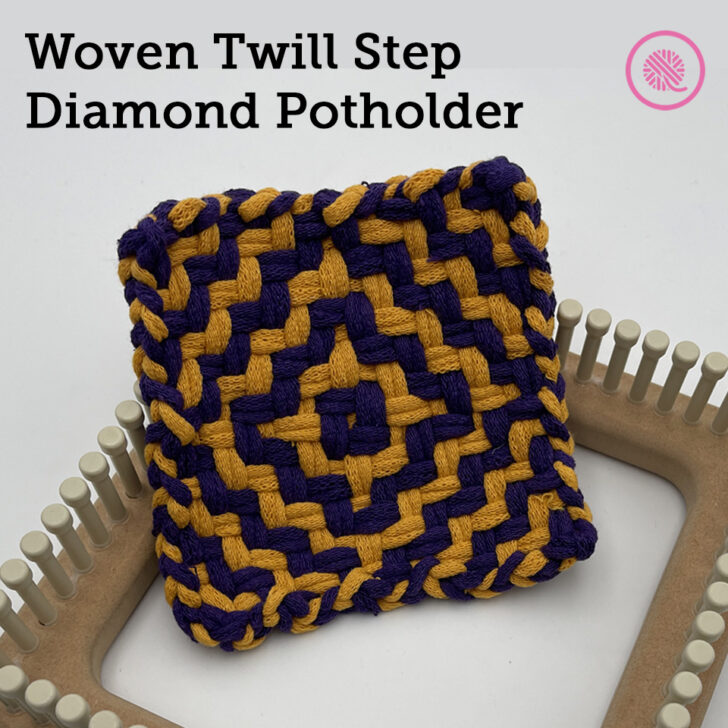 Beautiful Woven Twill Step Diamond Potholder