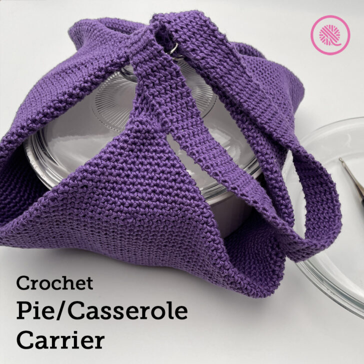 Pack it up with the Crochet Pie Carrier