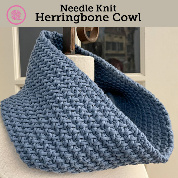 Knit the Cozy Herringbone Cowl!