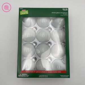 plain christmas ornaments white glass