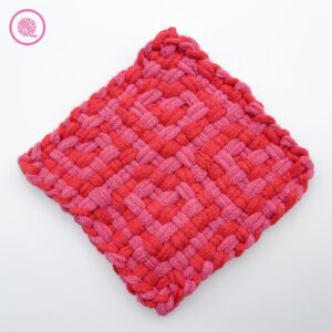 how to weave the raining hearts design