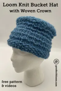 loom knit a bucket hat