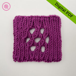 PDF: Loom Knit Double Knit Eyelet Square