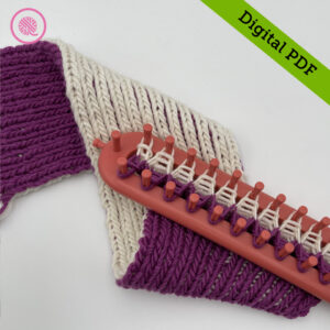 PDF: Loom Knit Double Knit 2 Color Scarf Pattern - Image 3