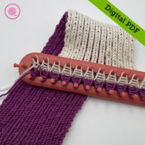 PDF: Loom Knit Double Knit 2 Color Scarf Pattern - Image 2